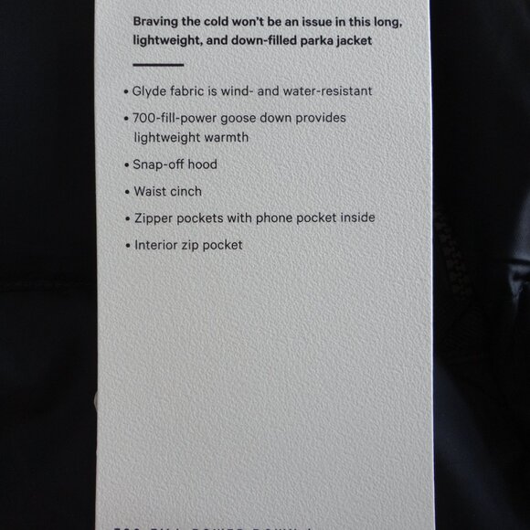 NWT LULULEMON Navy Blue Goose Down Long Hooded Brave The Cold Parka Jacket 4 - Picture 11 of 12